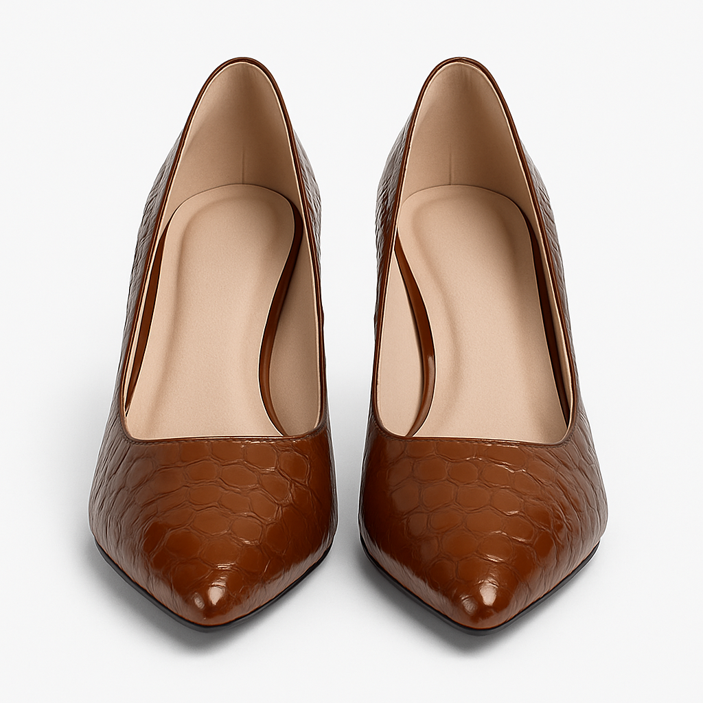 Pantofi Dama Din Piele Naturala Maro 558
