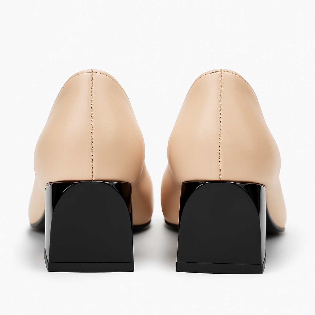 Pantofi Dama Din Piele Naturala Nude Cu Funda 558