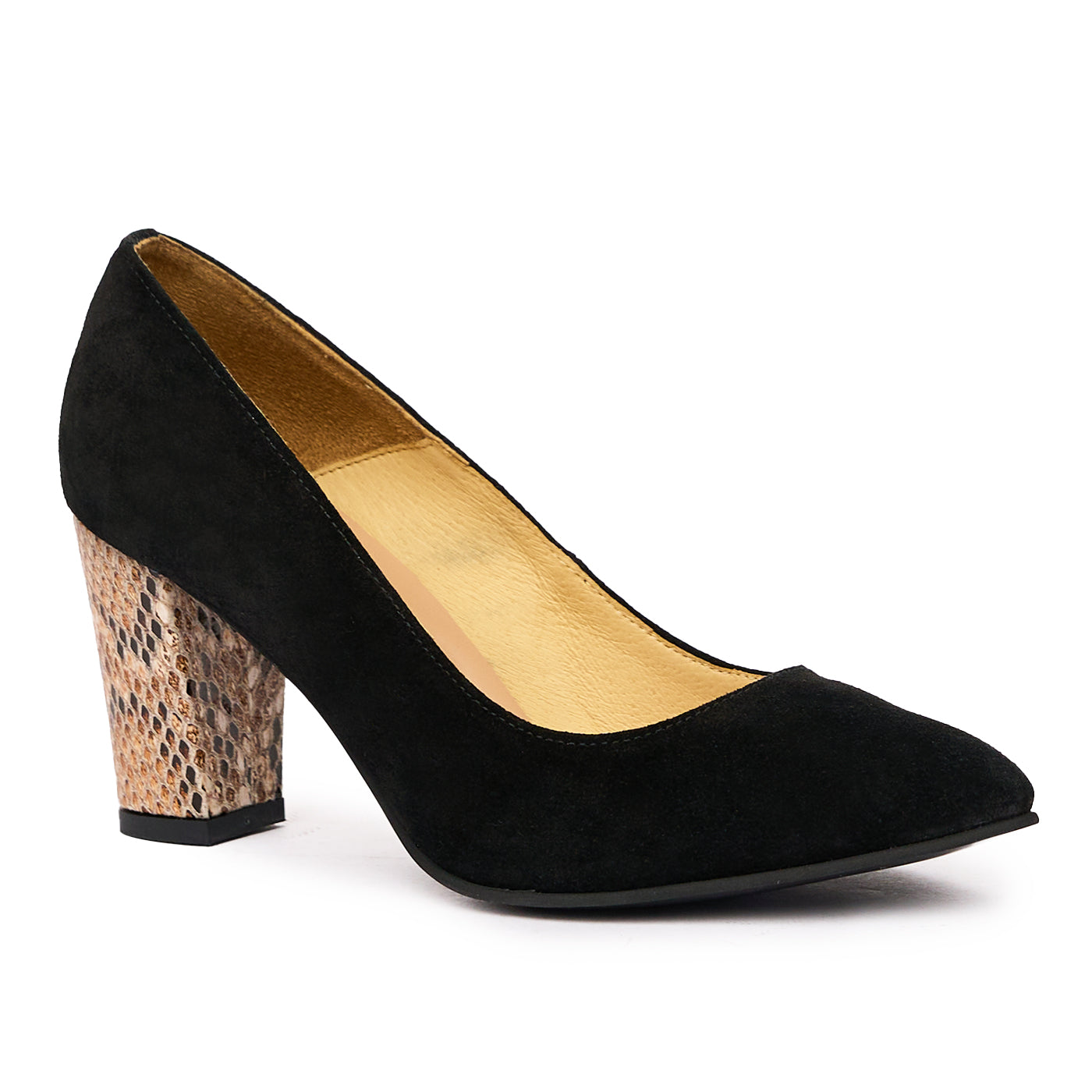 Pantofi dama din piele naturala neagra 2036