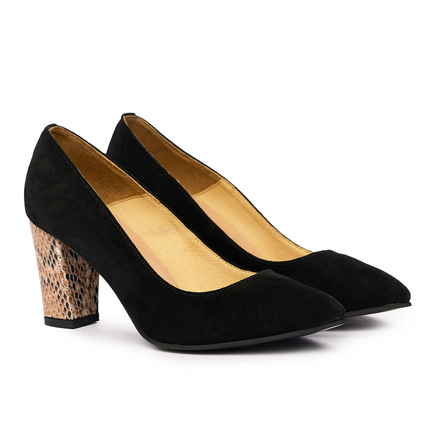 Pantofi dama din piele naturala neagra 2036