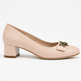 Pantofi Dama Din Piele Naturala Nude Cu Albinuță 103