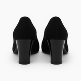 Pantofi Dama Din Piele Naturala Negru Velur 932