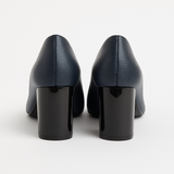 Pantofi Dama Din Piele Naturala Bleumarin 558