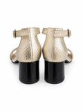 Sandale Dama Din Piele Naturala Auriu 812