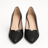 Pantofi Dama Din Piele Naturala Negru Velur 930