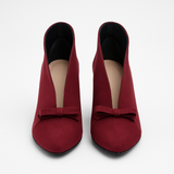 Gheata Dama Din Piele Naturala Visiniu Velur 924