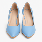 Pantofi Dama Din Piele Naturala Albastru Deschis 871