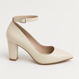 Pantofi Dama Din Piele Naturala Bej 102