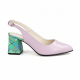 Pantofi Dama Din Piele Naturala Lila Pastel 842