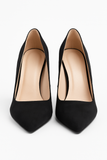 Pantofi Dama Din Piele Naturala Negru Velur 707