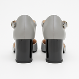 Pantofi Dama Din Piele Naturala Gri 1191