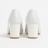 Pantofi Dama Din Piele Naturala Alb 558