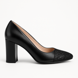 Pantofi Dama Din Piele Naturala Negru Velur 935