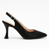 Pantofi Dama Din Piele Naturala Negru Velur 702