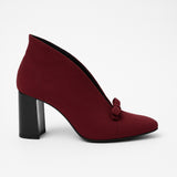 Gheata Dama Din Piele Naturala Visiniu Velur 924