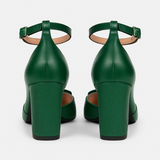 Pantofi Dama Din Piele Naturala Verde 832