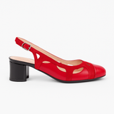 Pantofi Dama Din Piele Naturala Roșu 245