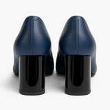 Pantofi Dama Din Piele Naturala Bleumarin Cu Imprimeu Din Velur 750