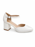 Pantofi Damă Din Piele Naturală Alb 1192