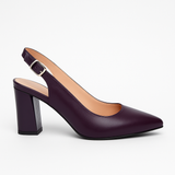 Pantofi Dama Din Piele Naturala Mov 702