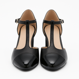 Pantofi Dama Din Piele Naturala Negru Lac 781