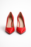 Pantofi Dama Din Piele Naturala Roșu 707