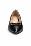 Pantofi Dama Din Piele Naturala Negru Cu Fundă 558