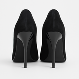 Pantofi Dama Din Piele Naturala Negru Velur 707