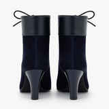 Gheata Dama Din Piele Naturala Bleumarin Velur 919