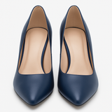 Pantofi Dama Din Piele Naturala Bleumarin 558