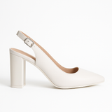 Pantofi Dama Din Piele Naturala Alb 702