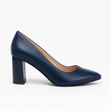 Pantofi Dama Din Piele Naturala Bleumarin 558