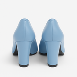 Pantofi Dama Din Piele Naturala Bleumarin Deschis 750