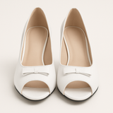 Pantofi Dama Din Piele Naturala Alb 739