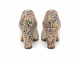 Pantofi Dama Din Piele Naturala Crem 823