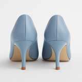 Pantofi Dama Din Piele Naturala Bleumarin Deschis 880