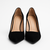 Pantofi Dama Din Piele Naturala Negru Velur 871
