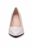 Pantofi Dama Din Piele Naturala Alb Sidefat 872