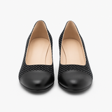 Pantofi Dama Din Piele Naturala Negru Cu Velur 103