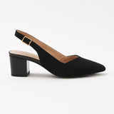 Pantofi Dama Din Piele Naturala Negru Velur 842