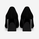 Pantofi Dama Din Piele Naturala Negru Velur 786