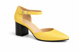 Pantofi Damă Din Piele Naturală Galben 1192