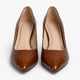 Pantofi Dama Din Piele Naturala Maro 558