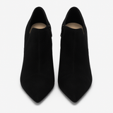 Botine dama elegante din piele naturala neagră 927