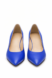 Pantofi Dama Din Piele Naturala Albastru Cu Imprimeu 928