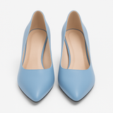 Pantofi Dama Din Piele Naturala Bleumarin Deschis 750