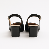 Pantofi Dama Din Piele Naturala Negru Velur 842