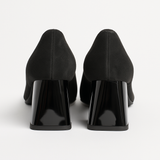 Pantofi Dama Din Piele Naturala Negru Velur 933