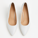 Pantofi Dama Din Piele Naturala Alb 558