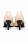 Pantofi Dama Din Piele Naturala Nude Cu Funda 739